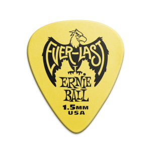 Ernie Ball 1.5 mm Yellow Everlast Picks - Pack of six