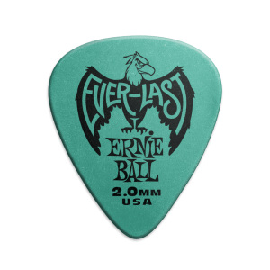 Ernie Ball 2.0 mm Teal Everlast Picks - Pack of six