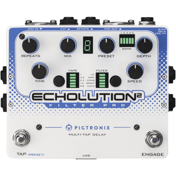 Pigtronix Echolution 2 Filter Pro Delay Pedal