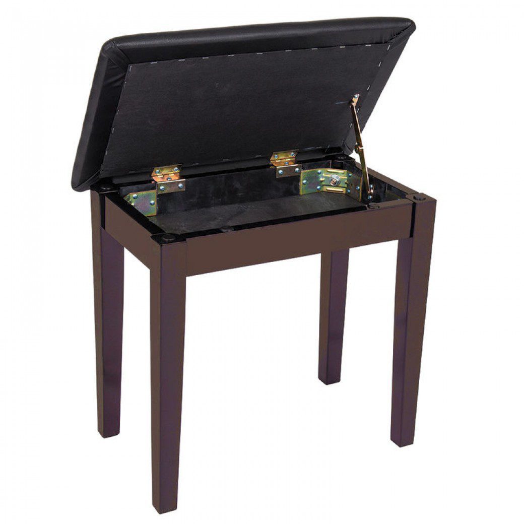 Kinsman KPB01BRN Piano Bench With storage - Satin Rosewood - Image 2