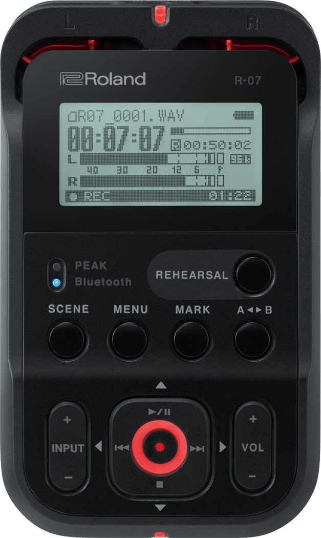 Roland R-07 BK High Resolution Digital Recorder