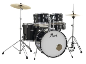 Pearl Roadshow Fusion Drum Kit w/Sabian Cymbals RS505C/C31- Jet Black