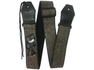 Rock You Woven Linen Guitar Strap - Brown