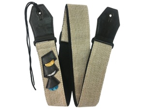 Rock You Woven Linen Guitar Strap - Cream