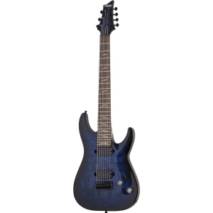 Schecter Omen Elite 7 - See-Thru Blue Burst