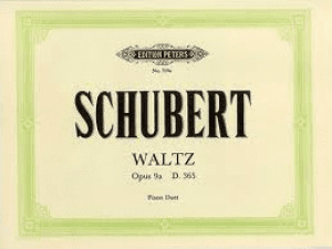 Schubert - Waltz Op. 9a, D. 365 for Piano Duet.