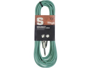 Stagg 6M/20FT Green Instrument Cable S-Series