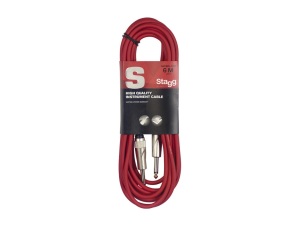 Stagg 6M/20FT Red Instrument Cable S-Series