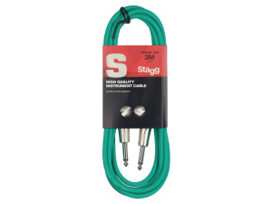 Stagg 3M/10FT Green Instrument Cable S-Series