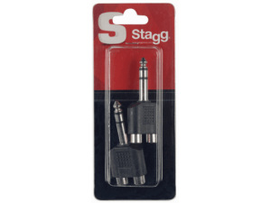 Stagg 2x Double female RCA/male stereo phone-plug adaptor
