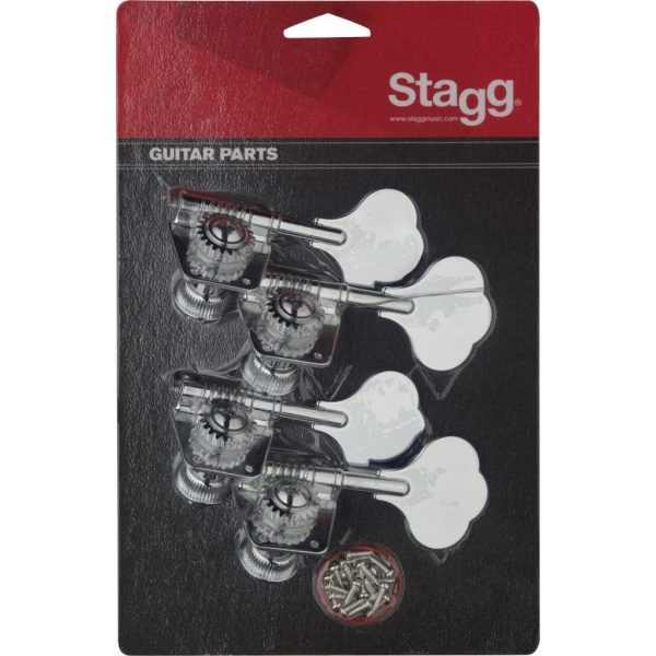 Stagg KA475CR Bass Machinehead Set - Chrome - 4 String - Image 3