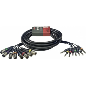 STAGG 5M Multicore 8 XLR Male - 8 Mono Jack plug