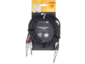Stagg Pro 3M Stereo Y-Cable Jack/Jack (M/M) Stereo/Mono