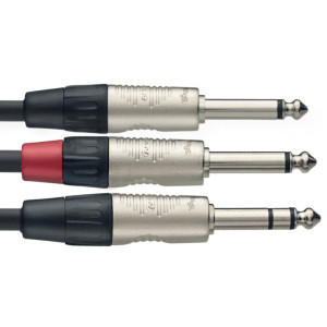Stagg Pro 3M Stereo Y-Cable Jack/Jack (M/M) Stereo/Mono