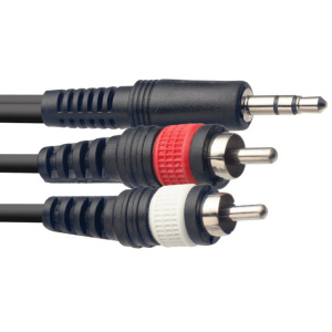Stagg 3M Stereo Y-Cable Minijack/RCA (M/M) Stereo/Mono
