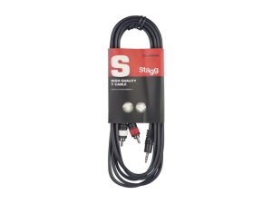 Stagg 3M Stereo Y-Cable Minijack/RCA (M/M) Stereo/Mono