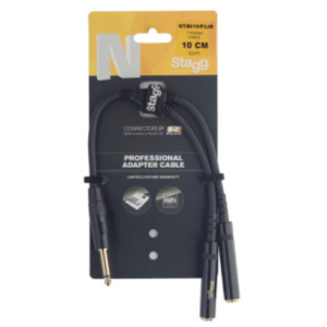 Stagg Pro Y Adaptor Cable Stereo 1/4 Jack Male/2 x Mono 1/4 Jack Female