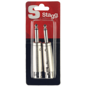 Stagg 2 x Male Mono Jack/Female XLR Adaptor