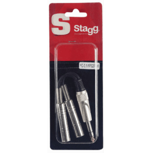 Stagg  Y Adaptor Cable Stereo 1/4 Jack Male/2 x Mono 1/4 Jack Female