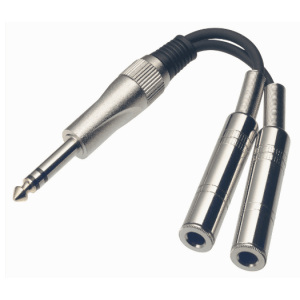 Stagg  Y Adaptor Cable Stereo 1/4 Jack Male/2 x Mono 1/4 Jack Female