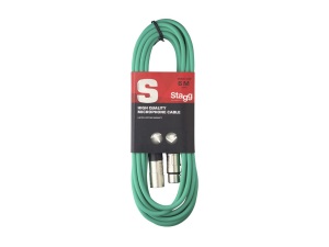 Stagg SMC6 6M/20ft Mic Cable XLR - XLR  Green