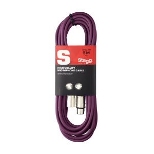 Stagg SMC6 6M/20ft Mic Cable XLR - XLR  Purple