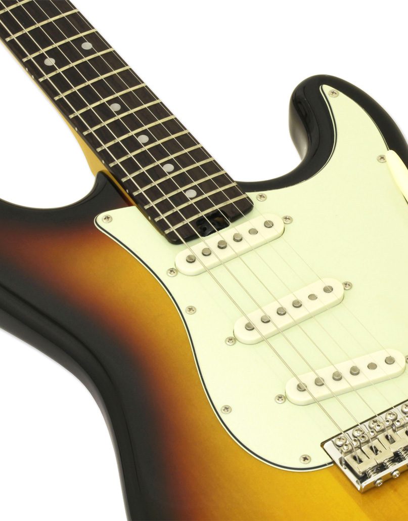 Aria STG 62 - 3 Tone Sunburst - Image 3