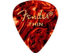 Fender 351 Shape Classic Picks - 12 Pack - Tortoiseshell - Thin