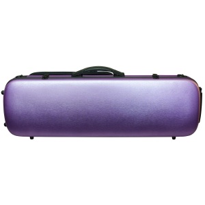 Hidersine Violin Case - Polycarbonate Oblong - Brushed Purple