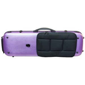 Hidersine Violin Case - Polycarbonate Oblong - Brushed Purple