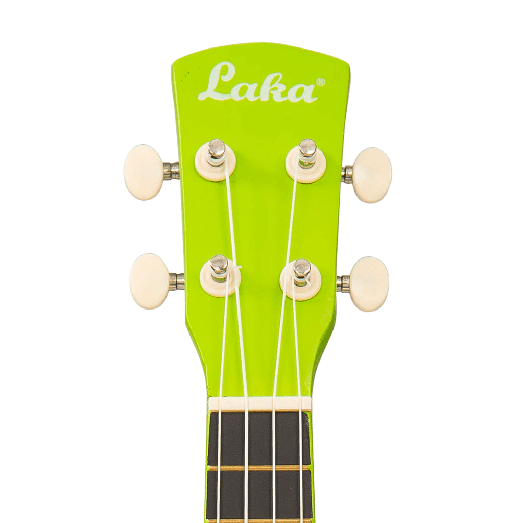 LAKA Rainbow Series Soprano Ukulele & Carry Bag - Green - Image 7