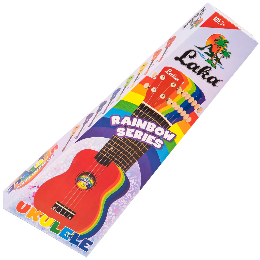 LAKA Rainbow Series Soprano Ukulele & Carry Bag - Green - Image 9
