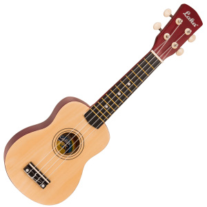 LAKA Rainbow Series Soprano Ukulele & Carry Bag - Natural