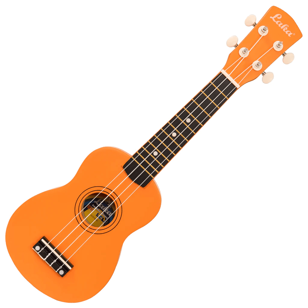 LAKA Rainbow Series Soprano Ukulele & Carry Bag - Orange - Image 3