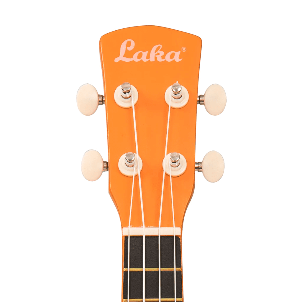 LAKA Rainbow Series Soprano Ukulele & Carry Bag - Orange - Image 7