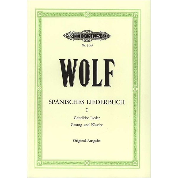 Wolf: Spanisches Liederbuch (Volume 1) Geistlich Lieder Gesang ung Klavier - Original