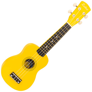 LAKA Rainbow Series Soprano Ukulele & Carry Bag - Yellow
