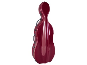 Hidersine Cello Case - Fiberglass - Wine Red