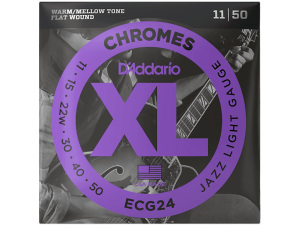 D'addario Chromes ECG24 11-50 Jazz Light Electric Guitar Strings