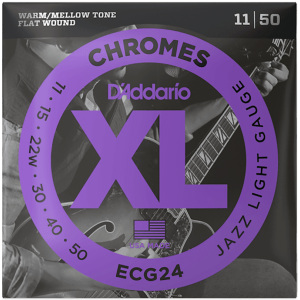 D'addario Chromes ECG24 11-50 Jazz Light Electric Guitar Strings