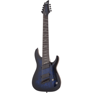 Schecter Omen Elite 8 Multiscale - See-Thru Blue Burst