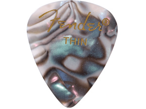 Fender 351 Premium Celluloid Picks - 12 Pack - Thin - Abalone