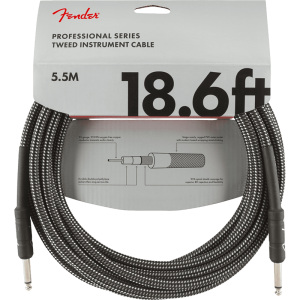 Fender Professional 18,6ft Instrument Cable - Gray Tweed