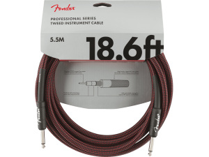 Fender Professional 18,6ft Instrument Cable - Red Tweed