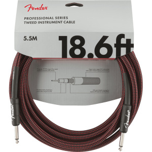 Fender Professional 18,6ft Instrument Cable - Red Tweed