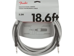 Fender Professional 18,6ft Instrument Cable - White Tweed