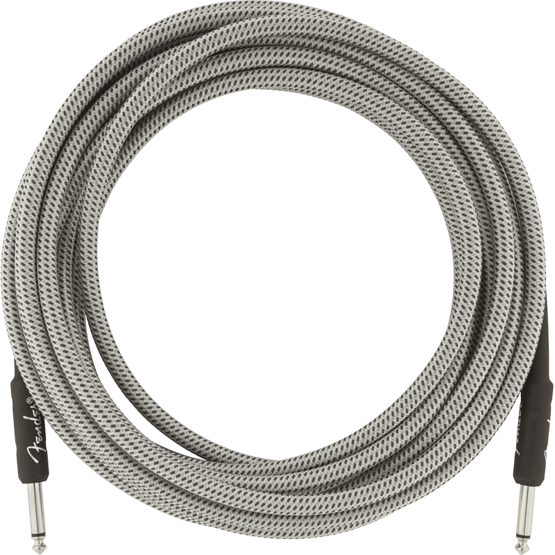 Fender Professional 18,6ft Instrument Cable - White Tweed - Image 4
