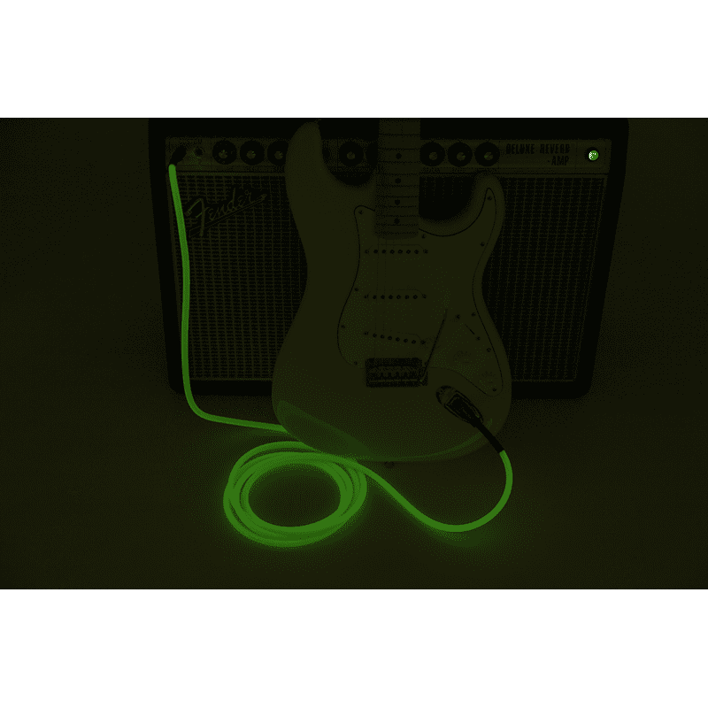Fender 10ft Professional Glow In The Dark Guitar Cable - Neon Green - Image 4
