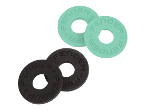Fender Strap Blocks 4-Pack - Black (2) and Surf Green (2)