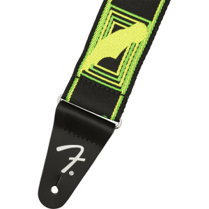 Fender Neon Monogrammed Guitar Strap - Green/Yellow